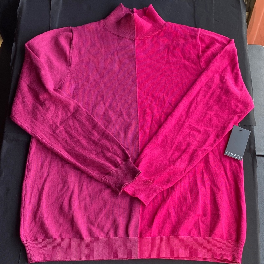 Eloquii Men’s Bright Pink Turtleneck Sweater
